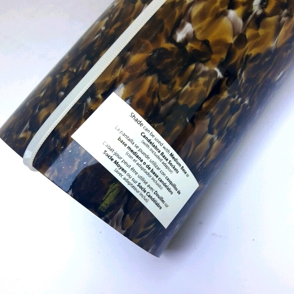 Light Globe Pendant Hand Blown Glass Animal Print - Picture 7 of 16